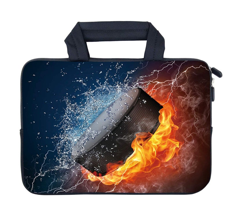AMARY Chromebook case 11.6" 12" inch Laptop Handle Bag Neoprene Notebook Carrying Pouch Ultrabook Case Tablet Cover Fit Apple MacBook Air HP DELL Lenovo Asus Samsung (Hockey) - Image 2